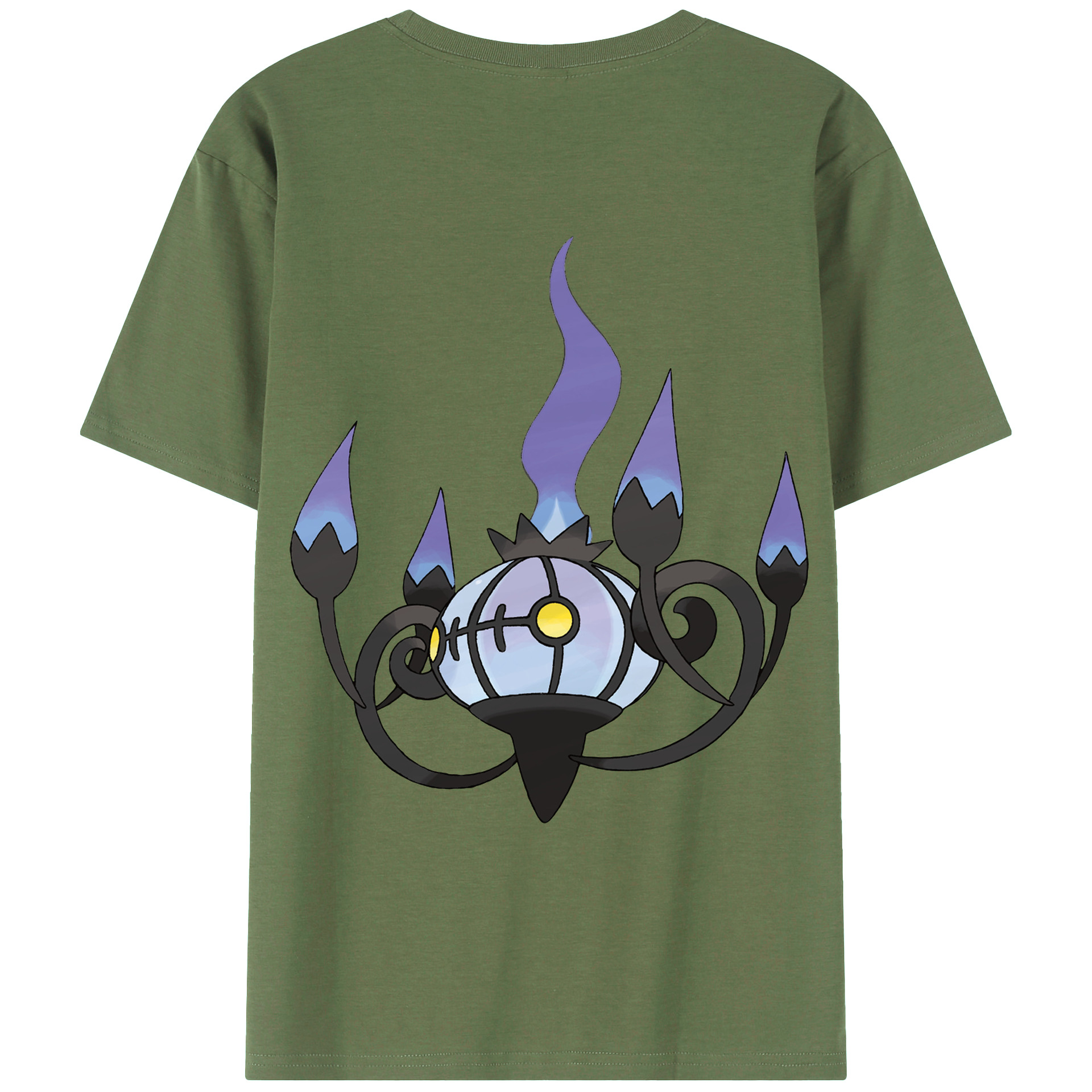 （画像用） ポケットモンスター Pokémon 綿100％ メンズ半袖Tシャツ（バックプリント） 通気性